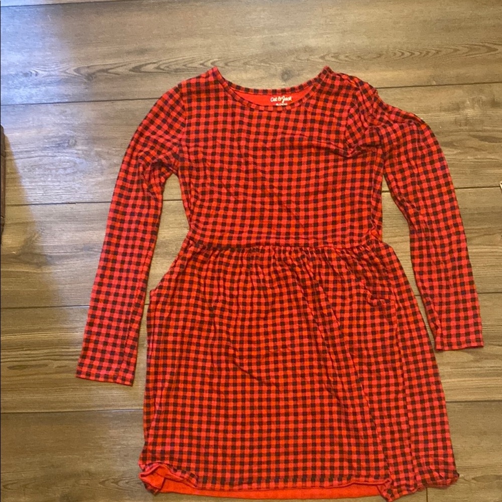 Old Navy Red Plaid Kids Dress